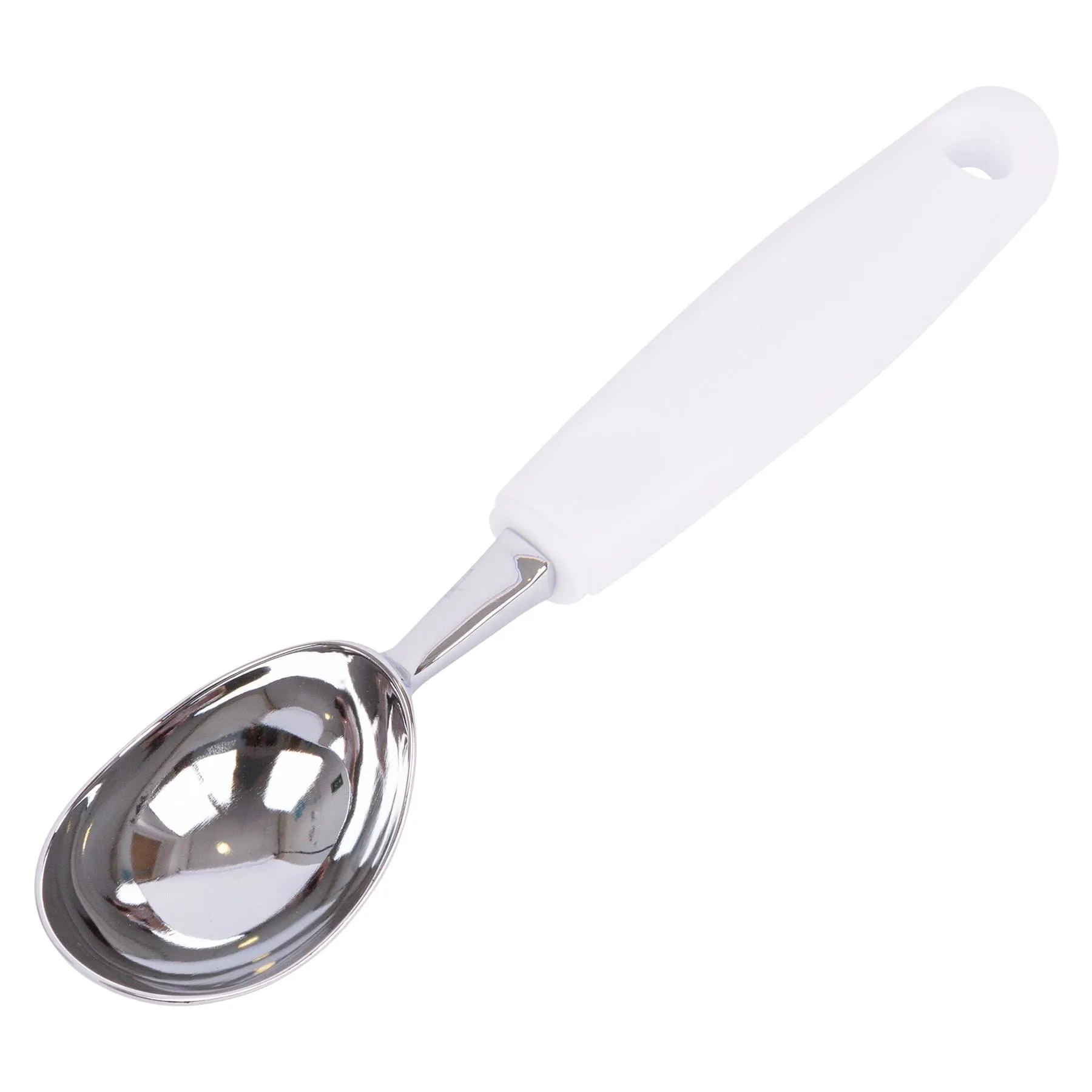 20.5cm White Stainless Steel Ice Cream Scoop - By Ashley
