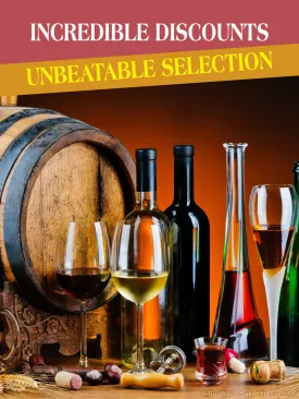 Incredible Discounts Liquor Retail Display Sign, 18"w x 24"h, Full Color